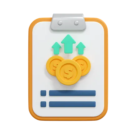 Profit Report  3D Icon