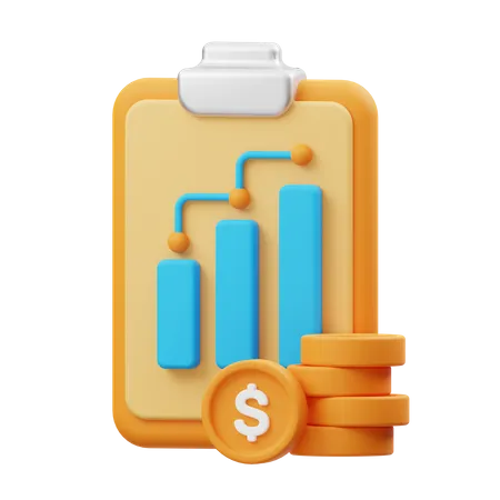 Profit report  3D Illustration