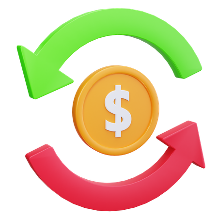 利益回転  3D Icon