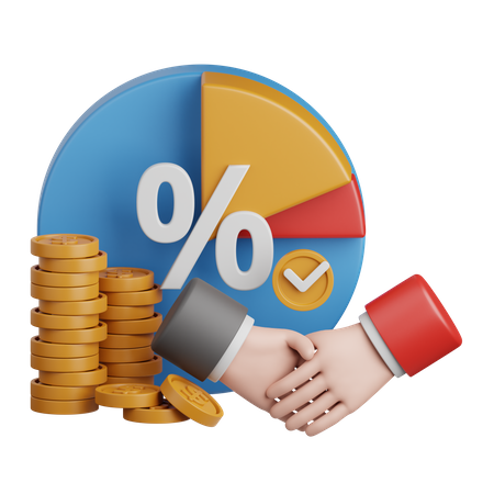 Profit Sharing  3D Icon