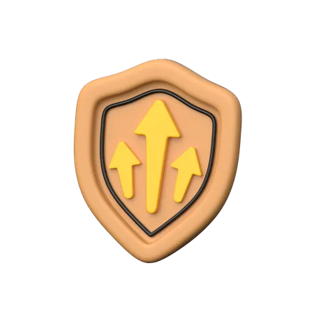 Profit Shield 3 D Icon Symbolizing Protection And Security For Financial Gains Representing Safeguarding Profits And Ensuring Business Success 3D Icon