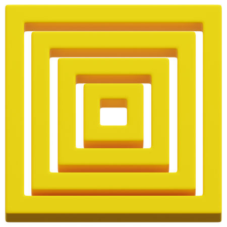 Profondeur carrée superposée  3D Icon