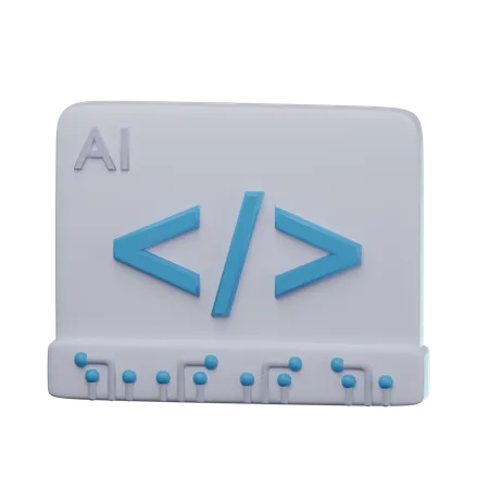 Programação de IA  3D Icon