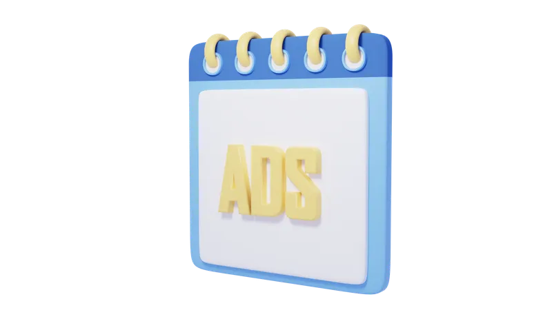 Programação de anúncios  3D Icon