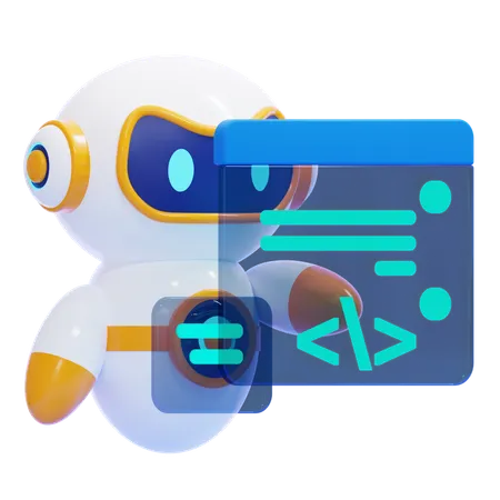 Programação de robôs  3D Icon