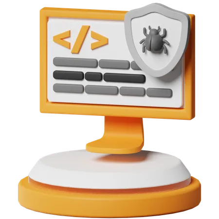 Programação de segurança  3D Icon