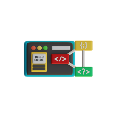 Estrutura de sintaxe de programação  3D Icon