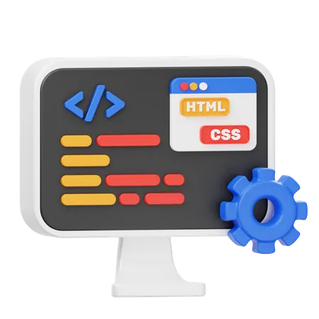 Programação da Web  3D Icon