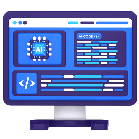 Programación de IA  3D Icon