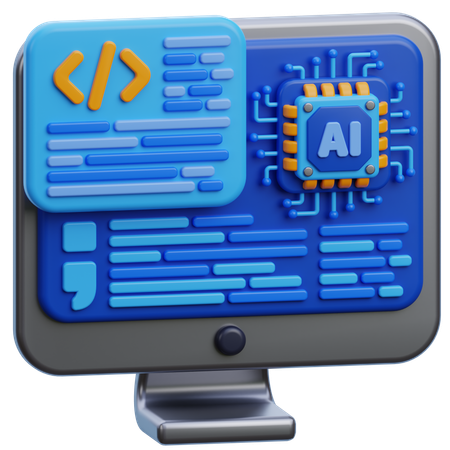 Programación de IA  3D Icon