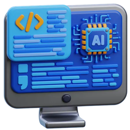 Programación de IA  3D Icon