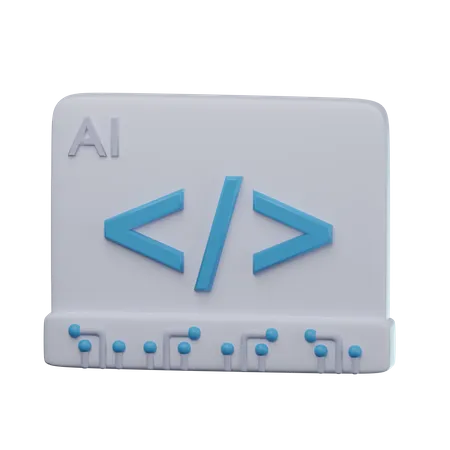 Programación de IA  3D Icon