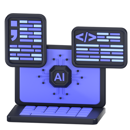 Programación de IA  3D Icon