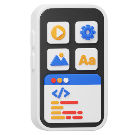 Programación de aplicaciones móviles  3D Icon