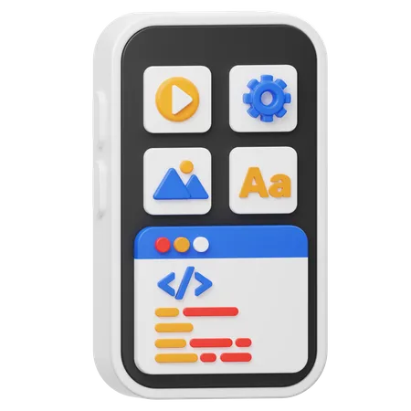 Programación de aplicaciones móviles  3D Icon