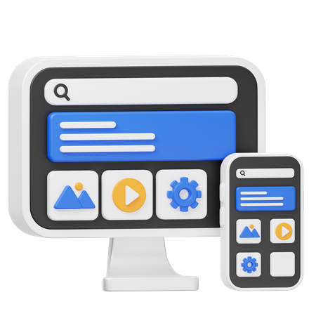 Programación de diseño responsivo  3D Icon