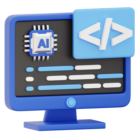 Programación de IA  3D Icon