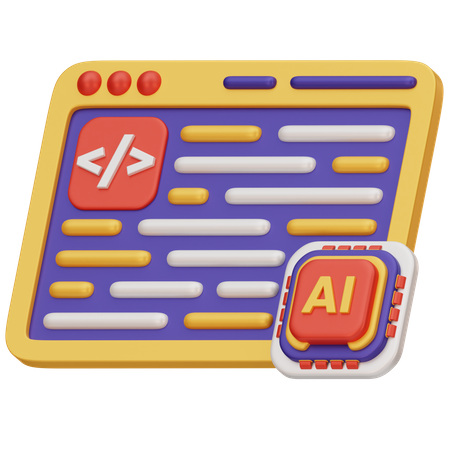 Programación de IA  3D Icon