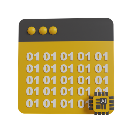 Programación de IA  3D Icon