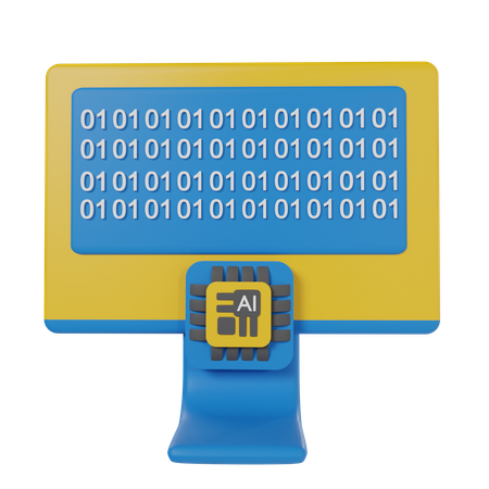 Programación de IA  3D Icon
