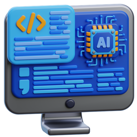 Programación de IA  3D Icon