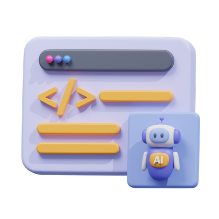 Programación de IA  3D Icon