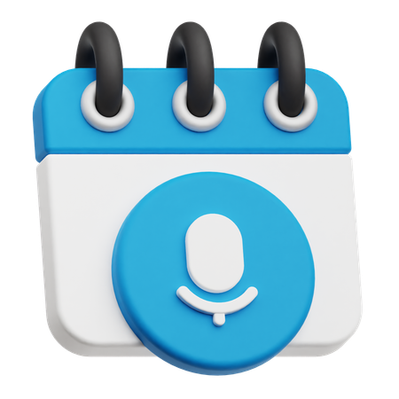 Programación de podcasts  3D Icon