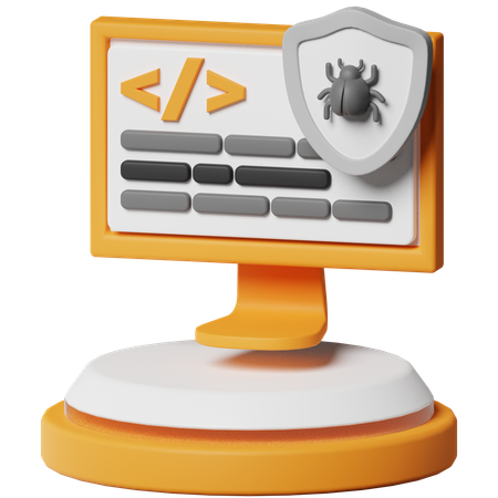 Programación de seguridad  3D Icon
