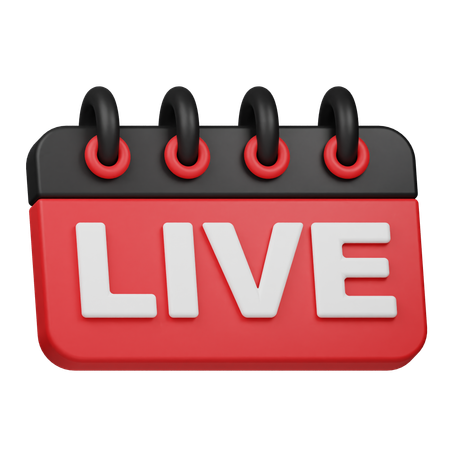 Programación de transmisión en vivo  3D Icon
