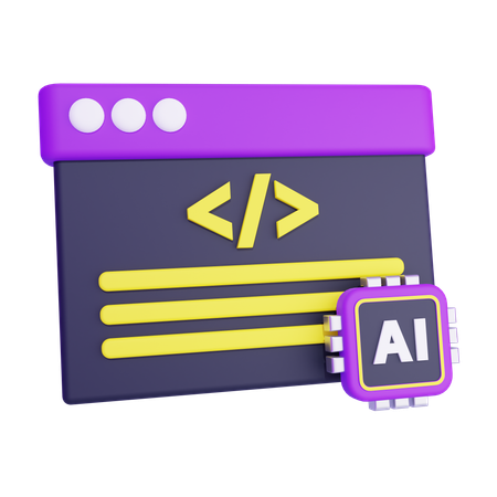 Programación de inteligencia artificial  3D Icon