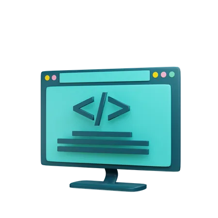 Programación web  3D Illustration