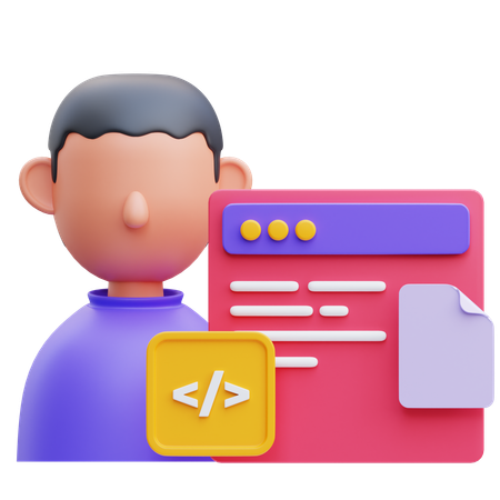 Programador  3D Icon