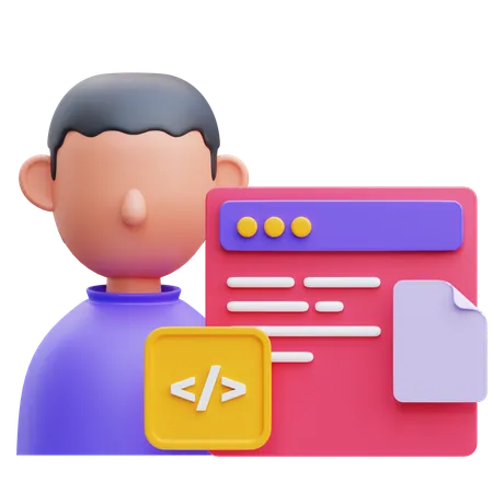 Programador  3D Icon