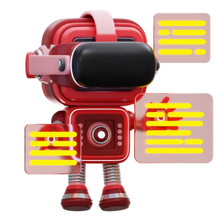 Programador de robots virtuales  3D Illustration