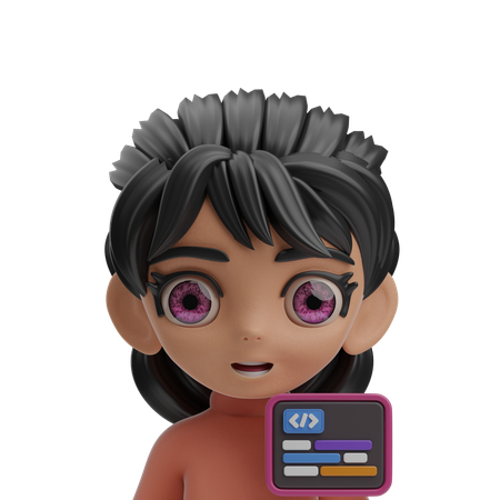 Programadora feminina  3D Icon