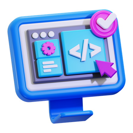 Programador web  3D Icon