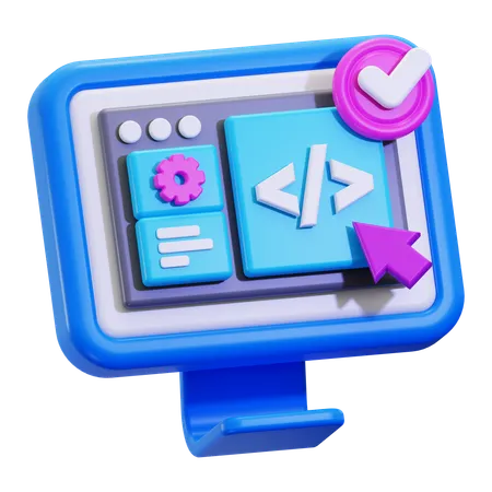 Programador web  3D Icon