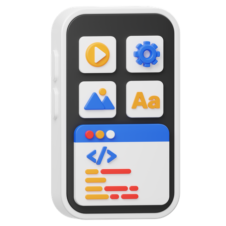 Programmation d'applications mobiles  3D Icon