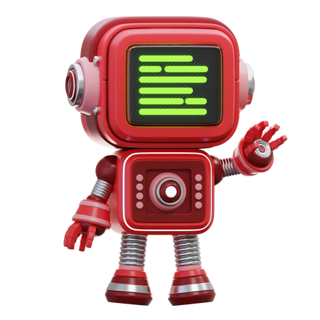 Robot de programmation  3D Illustration