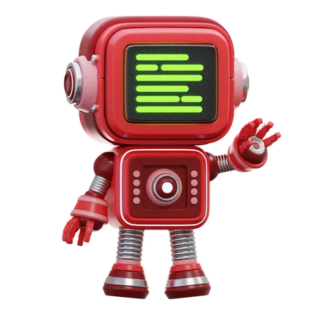 Robot de programmation  3D Illustration