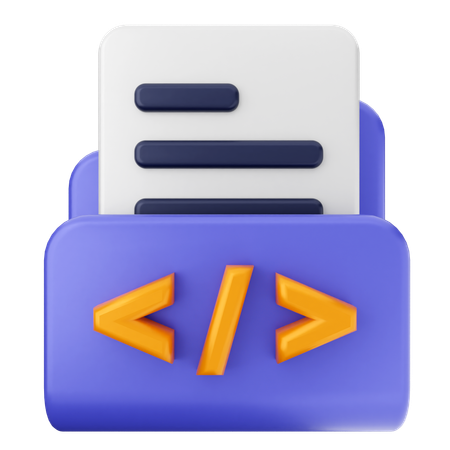 プログラミングフォルダ  3D Icon