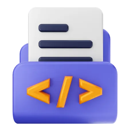 プログラミングフォルダ  3D Icon