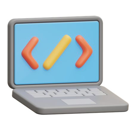 プログラミングラップトップ  3D Icon