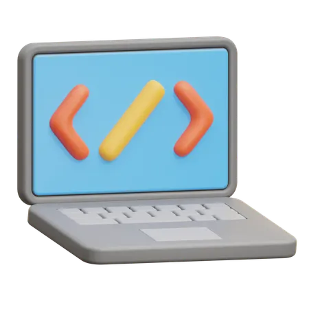 プログラミングラップトップ  3D Icon