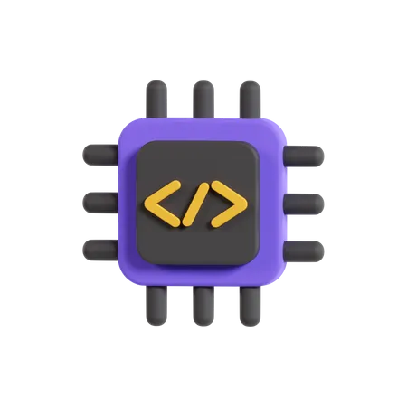 Programming Processor  3D Icon