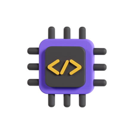 Programming Processor  3D Icon