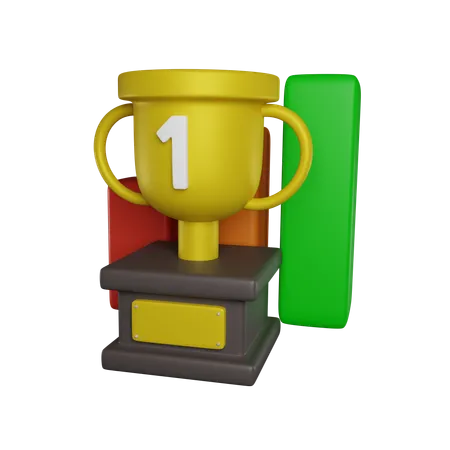 Progreso ganador  3D Icon