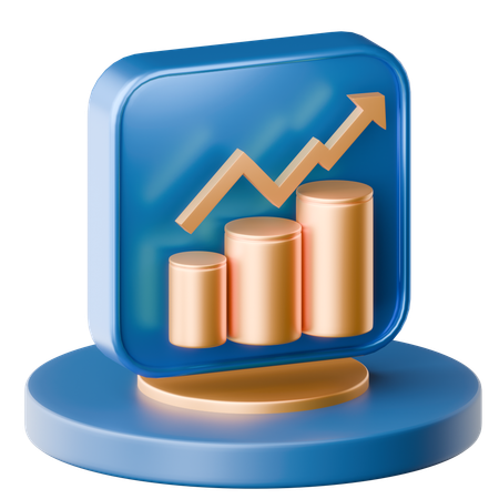 Progress Chart  3D Icon