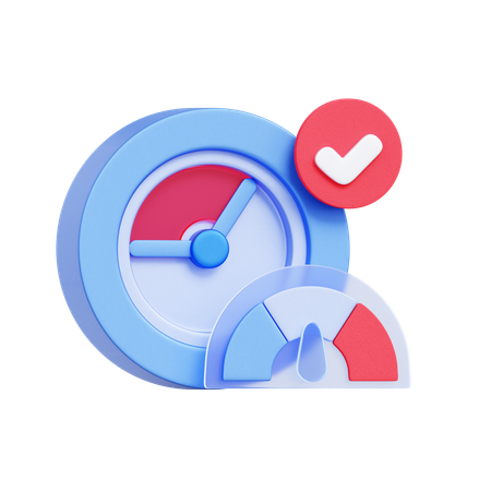 Progress Tracking Clock  3D Icon
