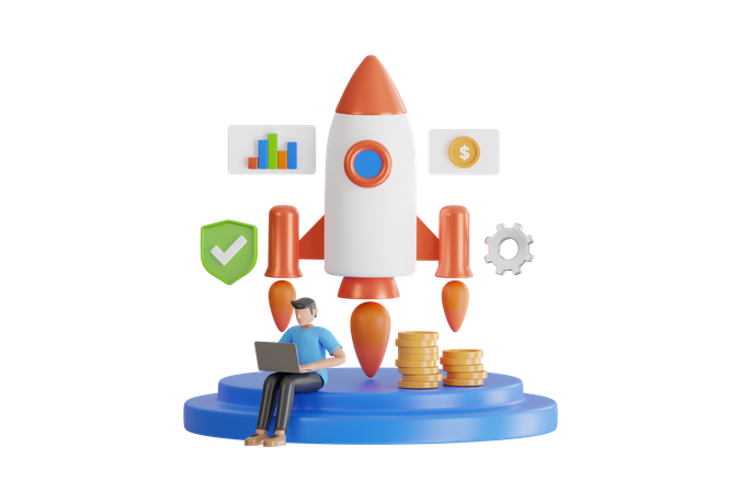 Progresso do projeto de inicialização  3D Icon